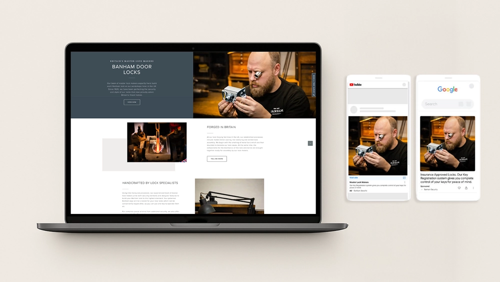 Integrated web and ad design